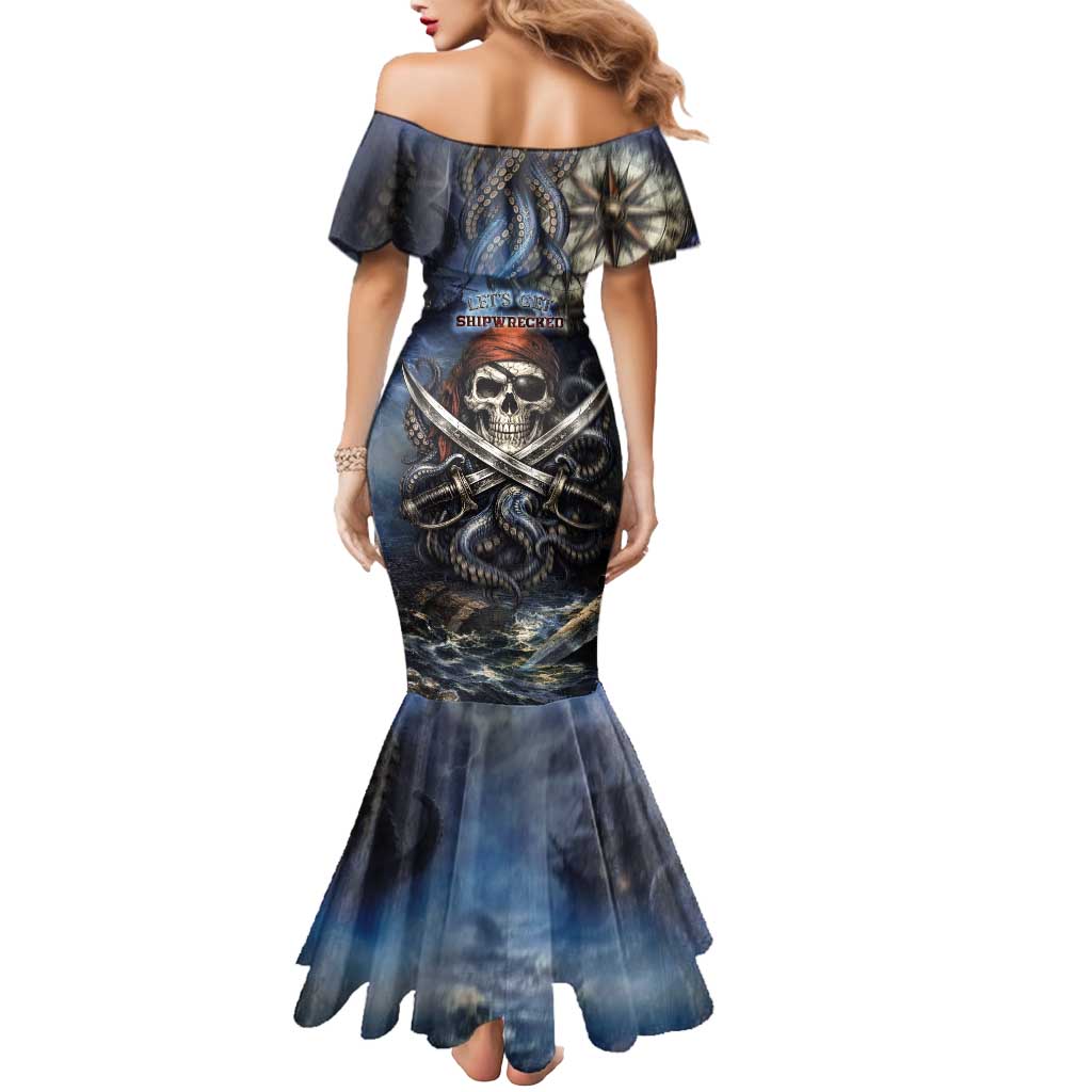 Pirates Skull Mermaid Dress Kraken Sea Monster Tentacles Deep Legend