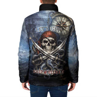 Pirates Skull Padded Jacket Kraken Sea Monster Tentacles Deep Legend