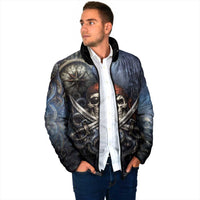 Pirates Skull Padded Jacket Kraken Sea Monster Tentacles Deep Legend