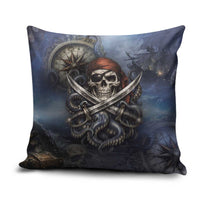 Pirates Skull Pillow Cover Kraken Sea Monster Tentacles Deep Legend