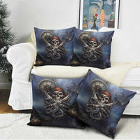 Pirates Skull Pillow Cover Kraken Sea Monster Tentacles Deep Legend
