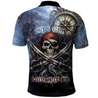 Pirates Skull Polo Shirt Kraken Sea Monster Tentacles Deep Legend
