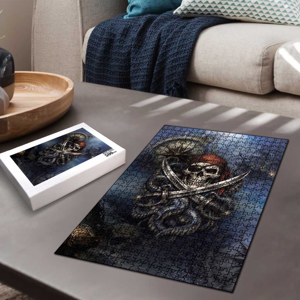 Pirates Skull Puzzle Kraken Sea Monster Tentacles Deep Legend