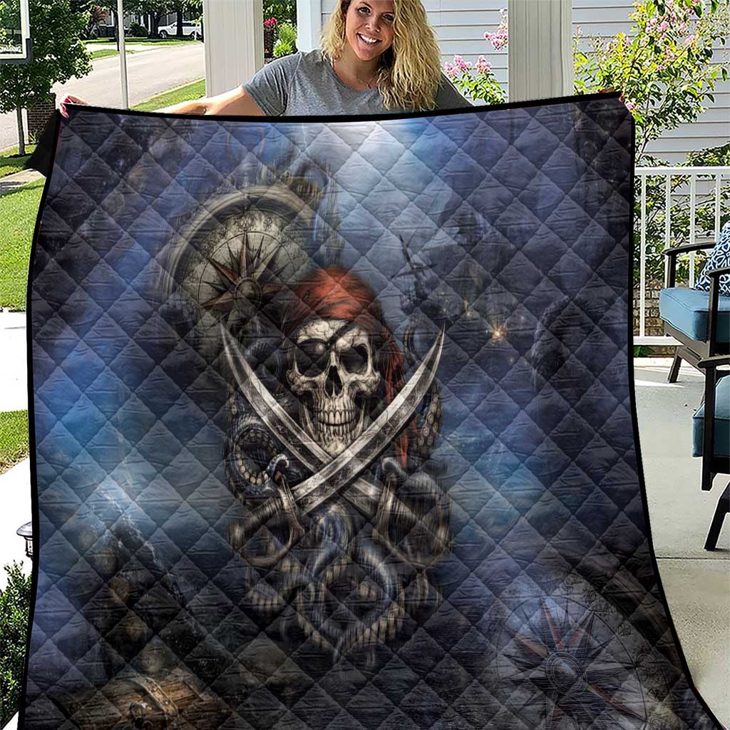 Pirates Skull Quilt Kraken Sea Monster Tentacles Deep Legend