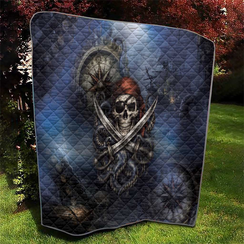 Pirates Skull Quilt Kraken Sea Monster Tentacles Deep Legend