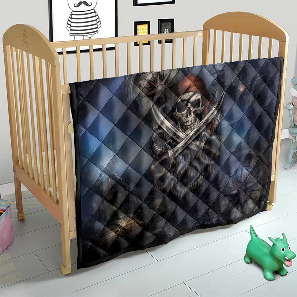 Pirates Skull Quilt Kraken Sea Monster Tentacles Deep Legend