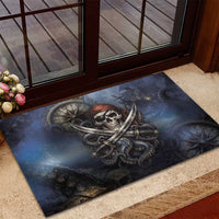 Pirates Skull Rubber Doormat Kraken Sea Monster Tentacles Deep Legend