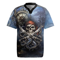 Pirates Skull Rugby Jersey Kraken Sea Monster Tentacles Deep Legend