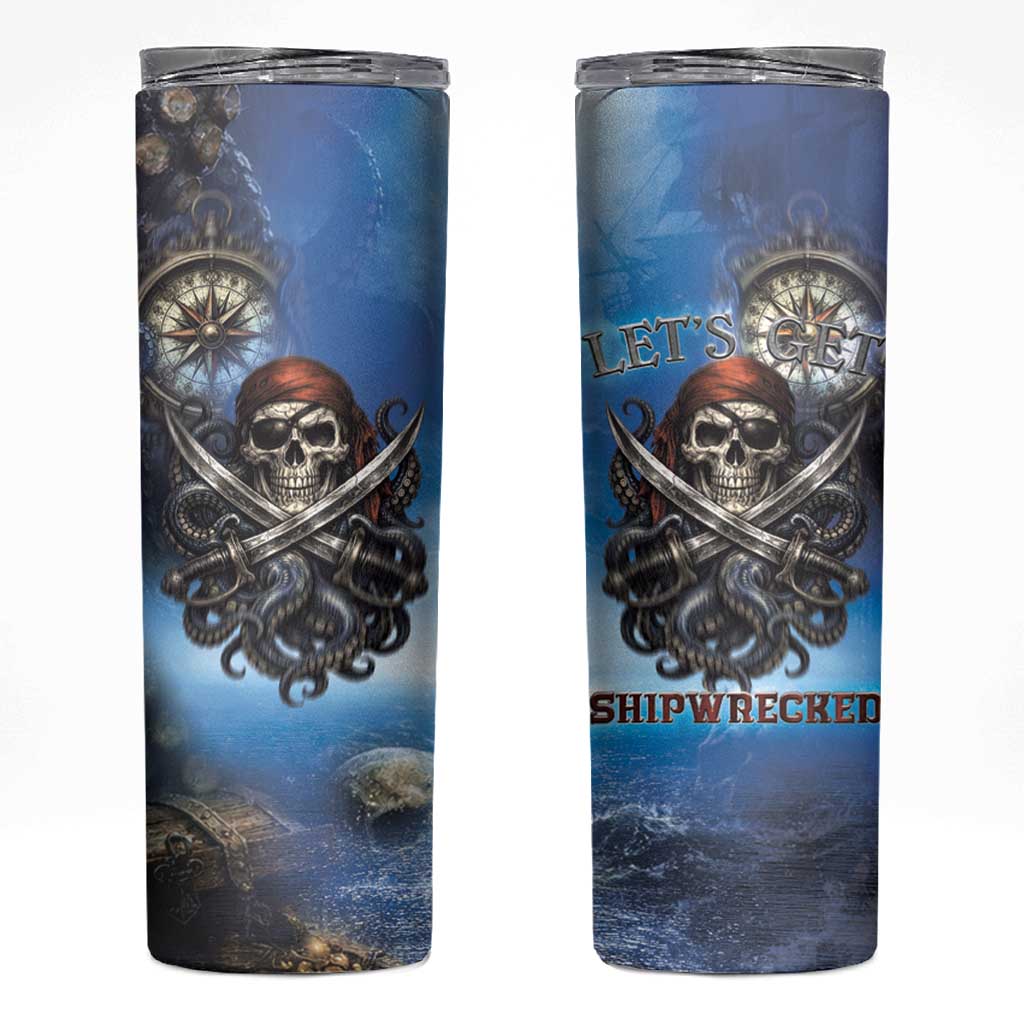 Pirates Skull Skinny Tumbler Kraken Sea Monster Tentacles Deep Legend
