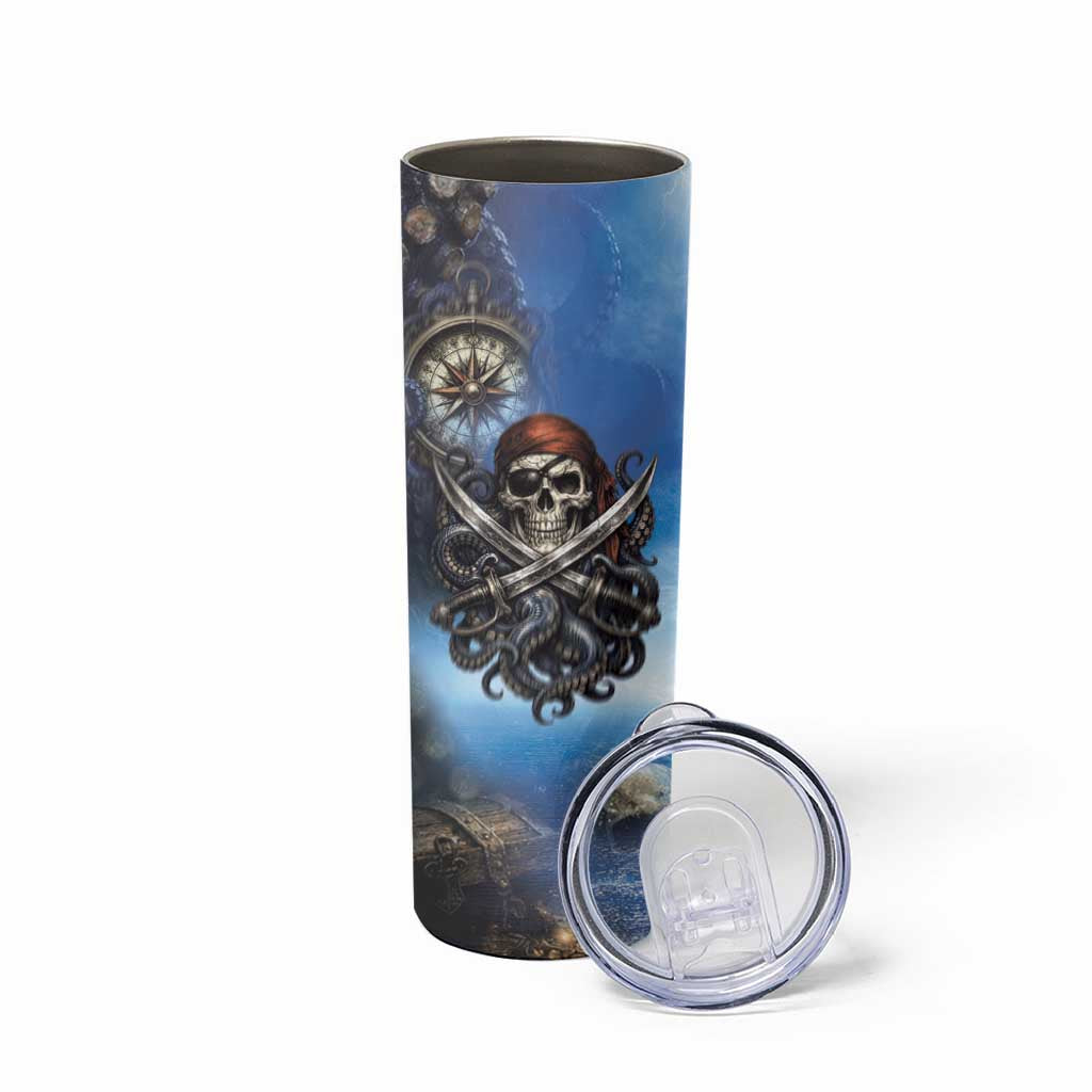 Pirates Skull Skinny Tumbler Kraken Sea Monster Tentacles Deep Legend