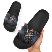 Pirates Skull Slide Sandals Kraken Sea Monster Tentacles Deep Legend