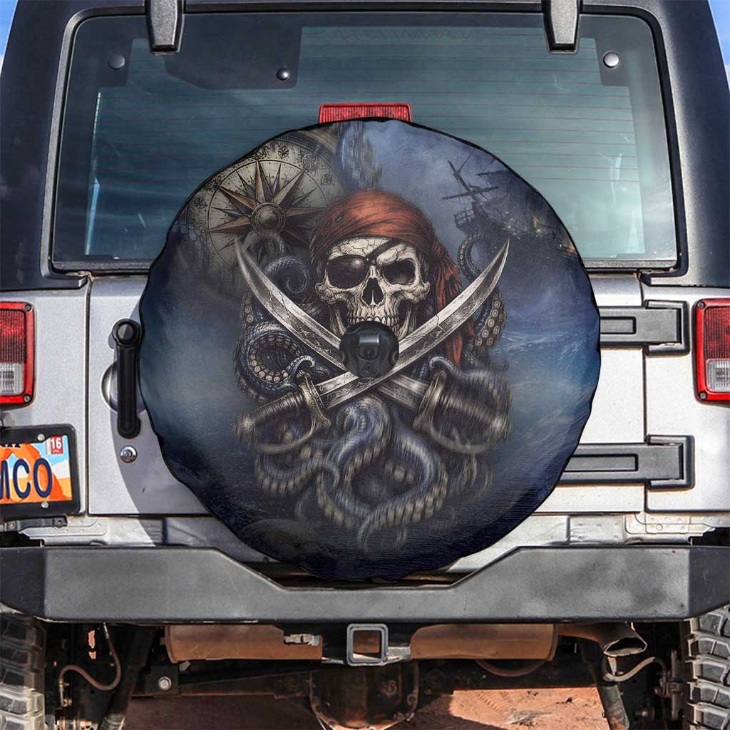 Pirates Skull Spare Tire Cover Kraken Sea Monster Tentacles Deep Legend