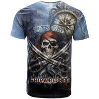 Pirates Skull T Shirt Kraken Sea Monster Tentacles Deep Legend
