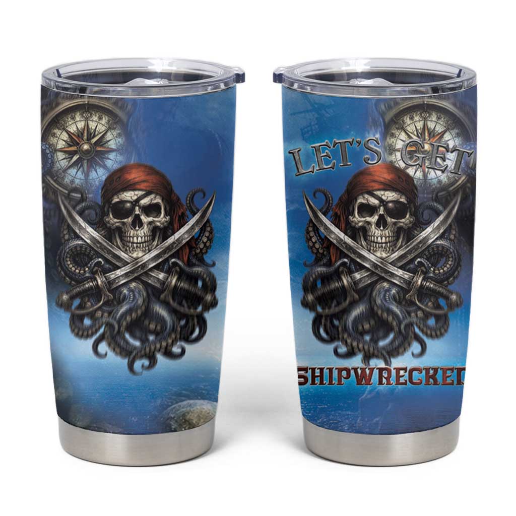 Pirates Skull Tumbler Cup Kraken Sea Monster Tentacles Deep Legend