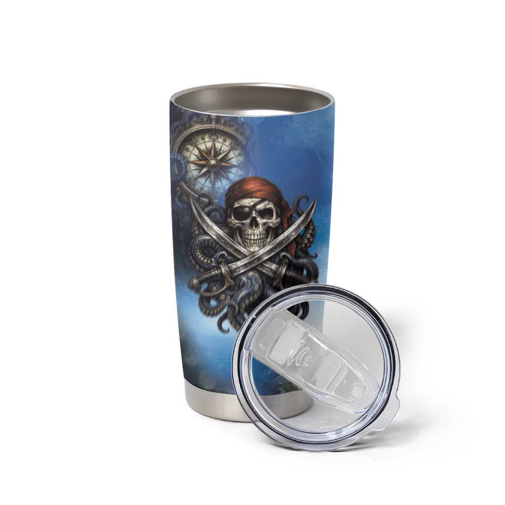 Pirates Skull Tumbler Cup Kraken Sea Monster Tentacles Deep Legend