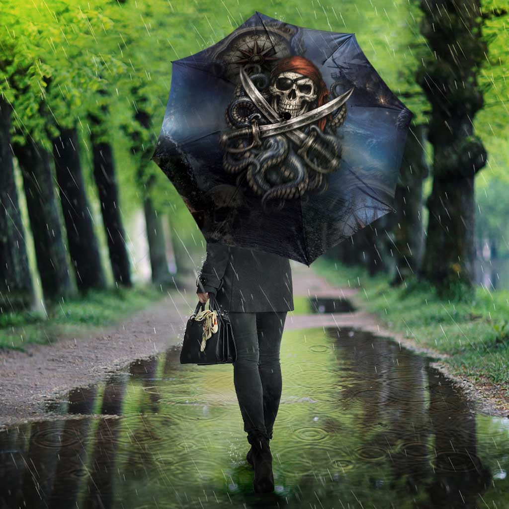 Pirates Skull Umbrella Kraken Sea Monster Tentacles Deep Legend
