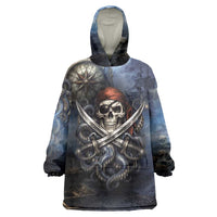 Pirates Skull Wearable Blanket Hoodie Kraken Sea Monster Tentacles Deep Legend