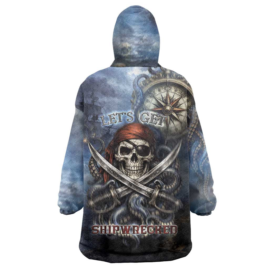 Pirates Skull Wearable Blanket Hoodie Kraken Sea Monster Tentacles Deep Legend