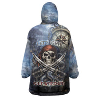 Pirates Skull Wearable Blanket Hoodie Kraken Sea Monster Tentacles Deep Legend