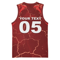 Custom Tunisia Football Basketball Jersey Eagle Cracked Texture Athletic