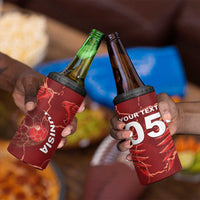 Custom Tunisia Football 4 in 1 Can Cooler Tumbler Eagle Cracked Texture Athletic