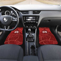 Custom Tunisia Football Car Mats Eagle Cracked Texture Athletic