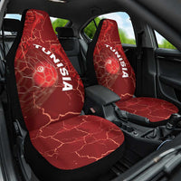 Tunisia Football Car Seat Cover Eagle Cracked Texture Athletic