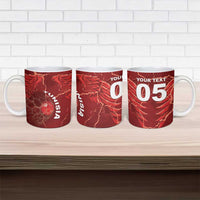 Custom Tunisia Football Ceramic Mug Eagle Cracked Texture Athletic