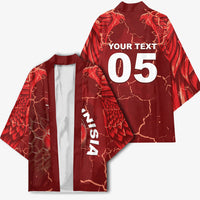 Custom Tunisia Football Kimono Eagle Cracked Texture Athletic