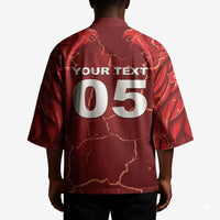 Custom Tunisia Football Kimono Eagle Cracked Texture Athletic