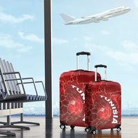Tunisia Football Luggage Cover Eagle Cracked Texture Athletic
