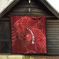 Tunisia Football Quilt Eagle Cracked Texture Athletic