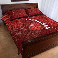Tunisia Football Quilt Bed Set Eagle Cracked Texture Athletic