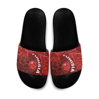 Tunisia Football Slide Sandals Eagle Cracked Texture Athletic