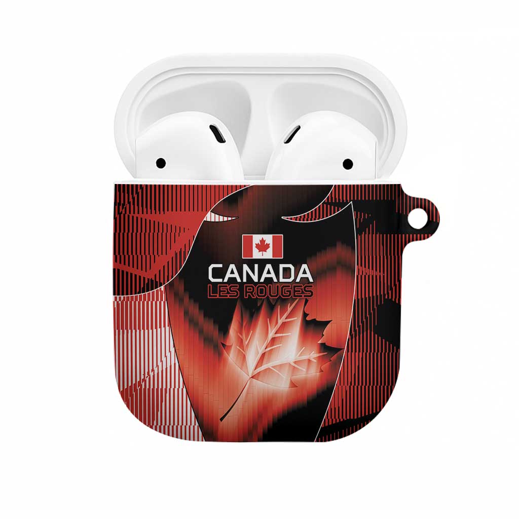 Canada Football AirPods Case Visual Line Abstract Maple Leaf