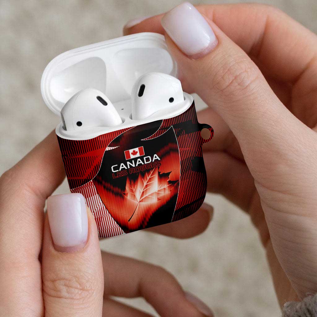 Canada Football AirPods Case Visual Line Abstract Maple Leaf