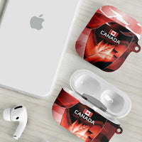 Canada Football AirPods Case Visual Line Abstract Maple Leaf