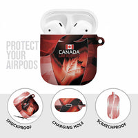 Canada Football AirPods Case Visual Line Abstract Maple Leaf