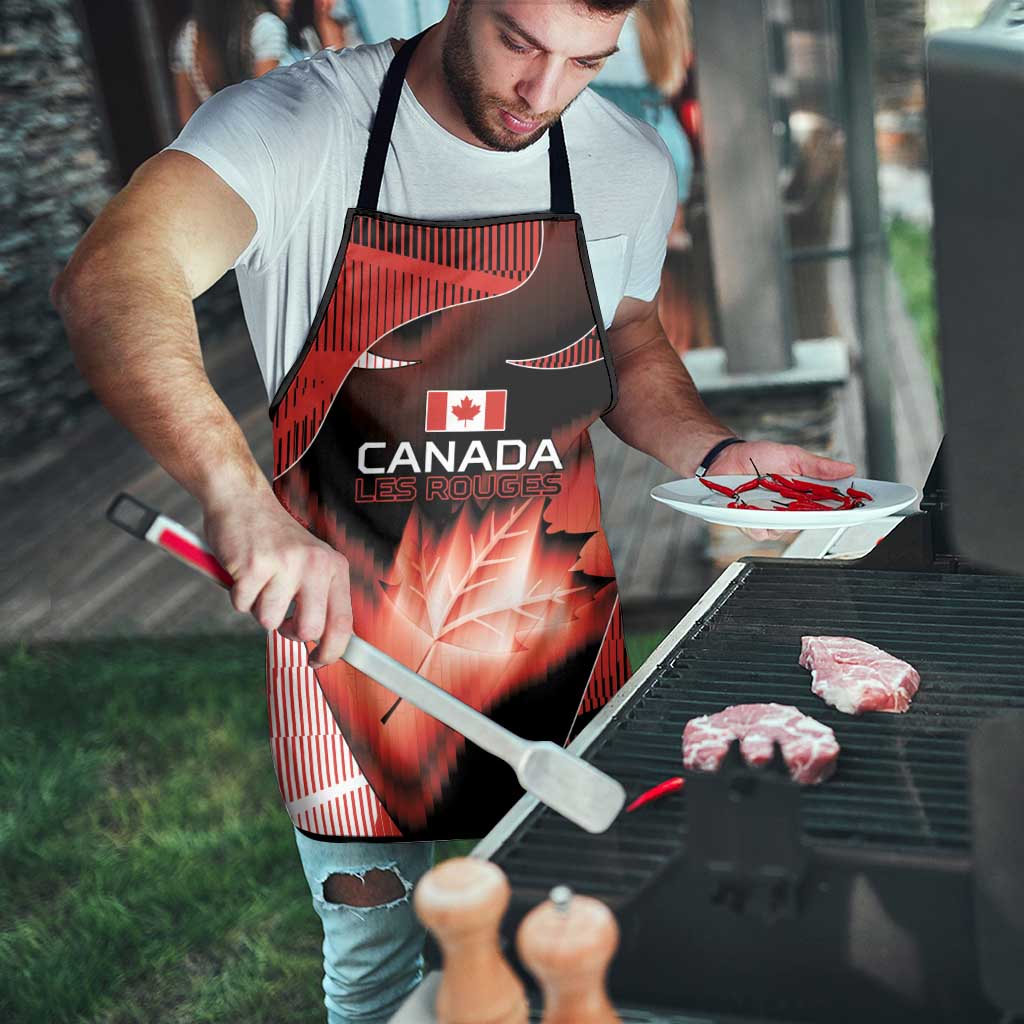 Canada Football Apron Visual Line Abstract Maple Leaf