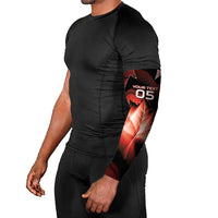 Custom Canada Football Arm Sleeves Visual Line Abstract Maple Leaf