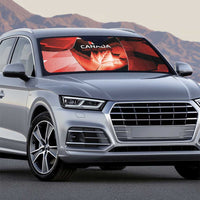 Canada Football Auto Sun Shade Visual Line Abstract Maple Leaf