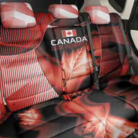 Canada Football Back Car Seat Cover Visual Line Abstract Maple Leaf