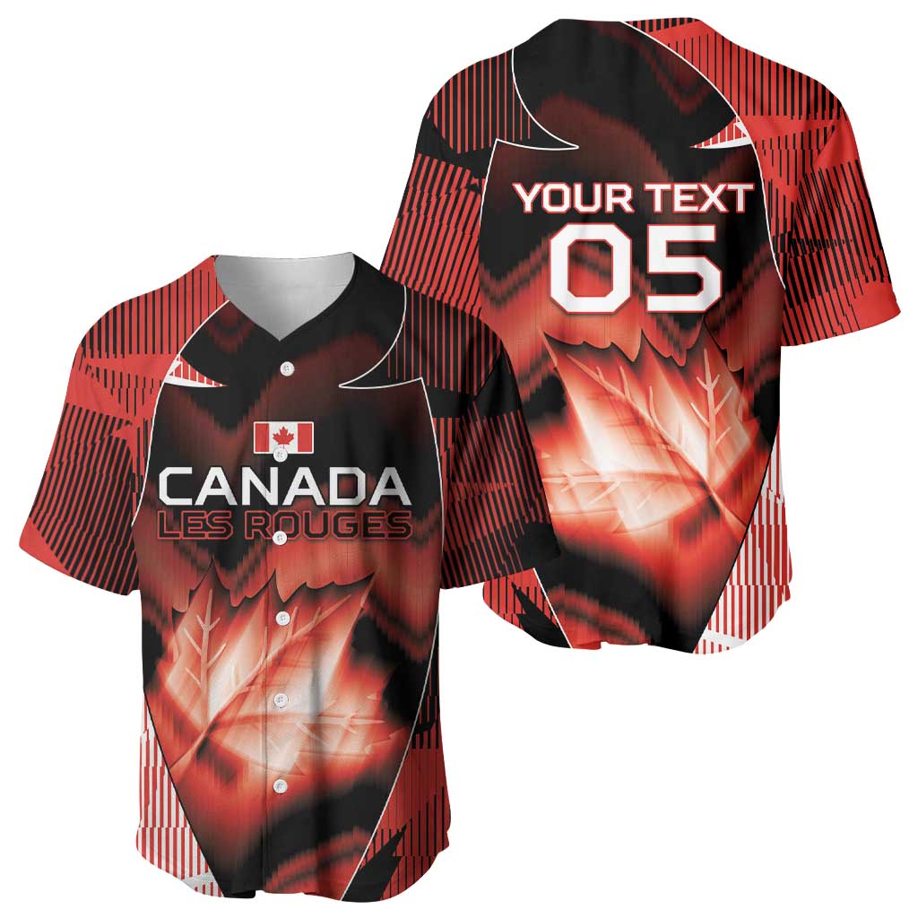 Custom Canada Football Baseball Jersey Visual Line Abstract Maple Leaf