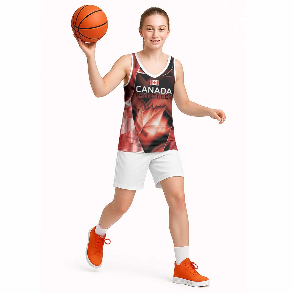 Custom Canada Football Basketball Jersey Visual Line Abstract Maple Leaf