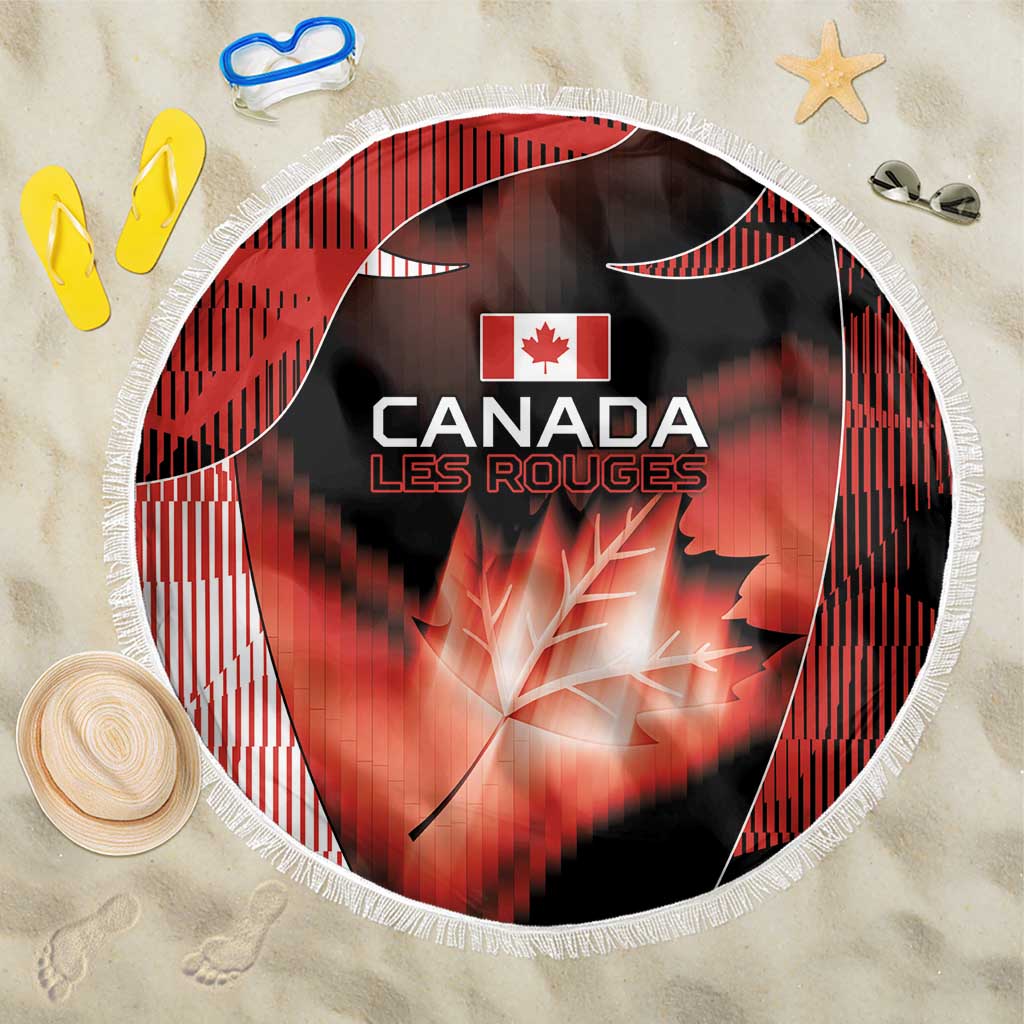 Canada Football Beach Blanket Visual Line Abstract Maple Leaf
