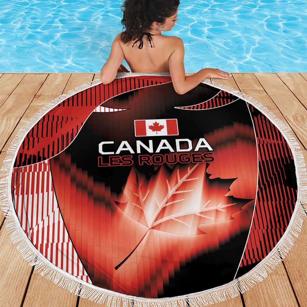Canada Football Beach Blanket Visual Line Abstract Maple Leaf