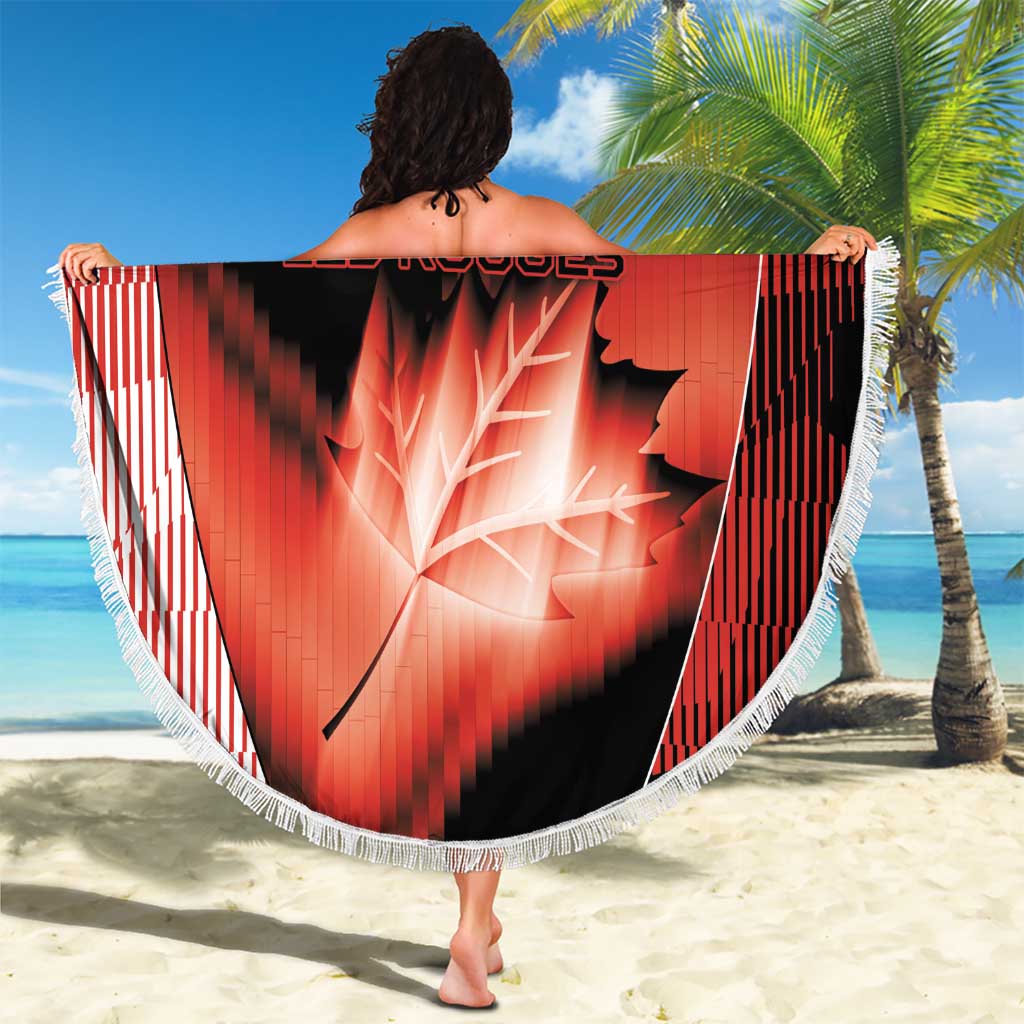 Canada Football Beach Blanket Visual Line Abstract Maple Leaf