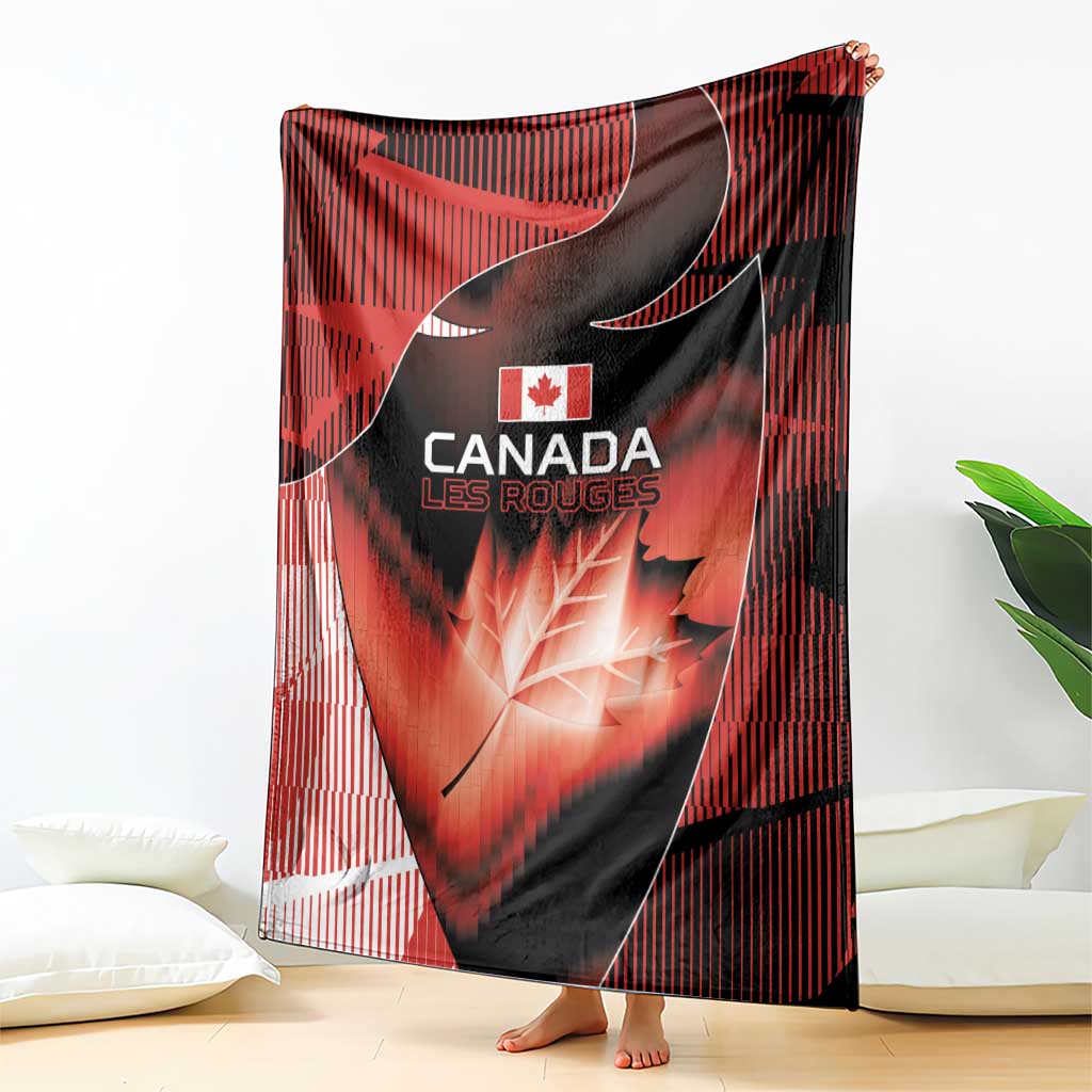 Canada Football Blanket Visual Line Abstract Maple Leaf