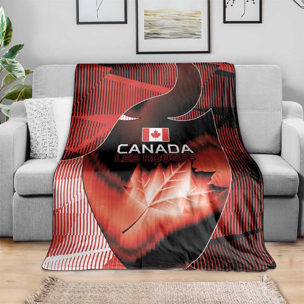 Canada Football Blanket Visual Line Abstract Maple Leaf