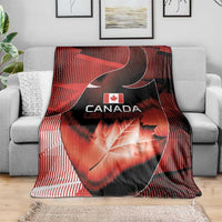 Canada Football Blanket Visual Line Abstract Maple Leaf